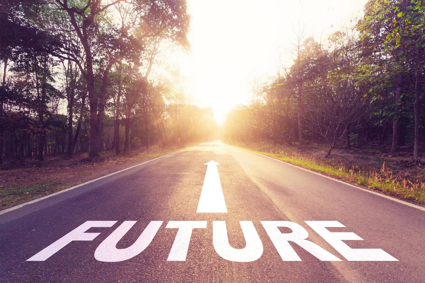 vacío asfalto la carretera y futuro concepto. foto