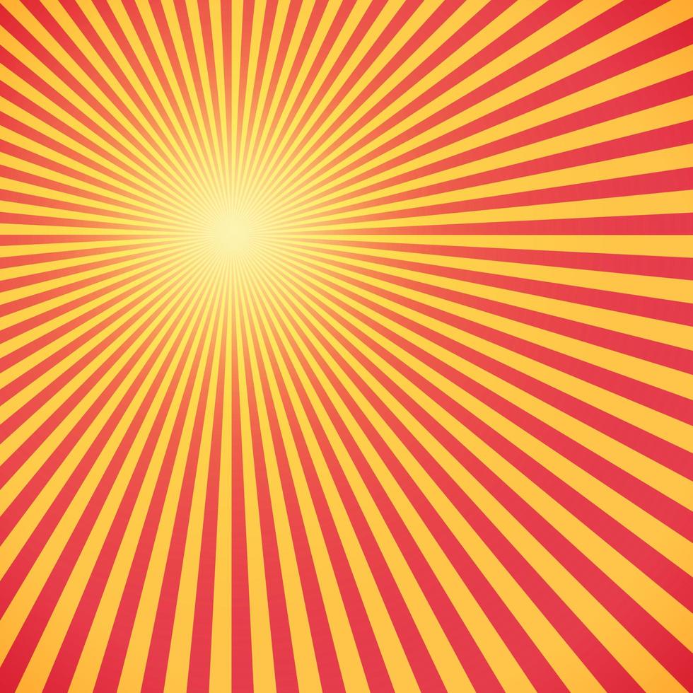 Red and yellow sunburst circle and background photo