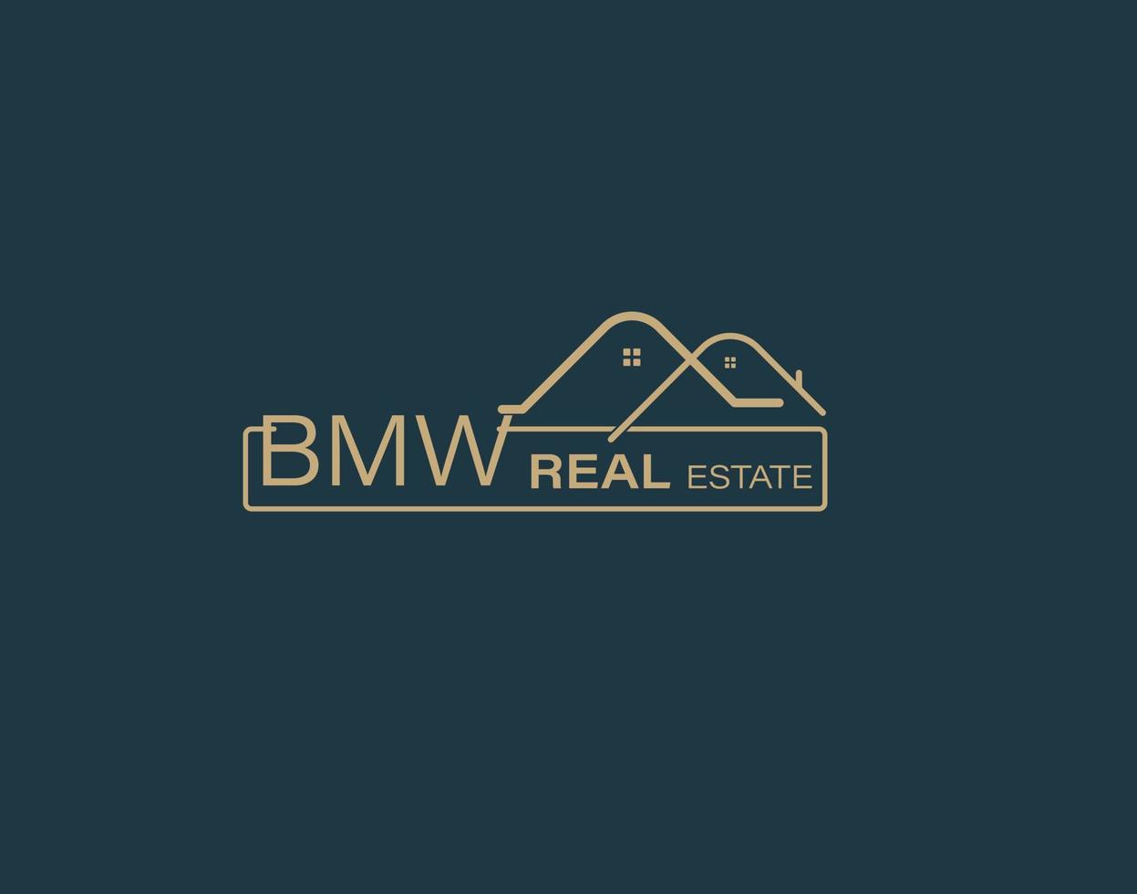 BMW real inmuebles y consultores logo diseño vectores imágenes lujo real inmuebles logo diseño