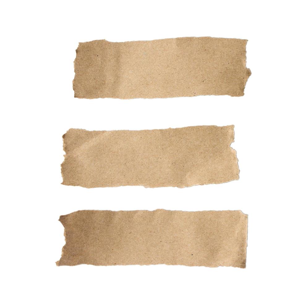 brown torn paper set photo