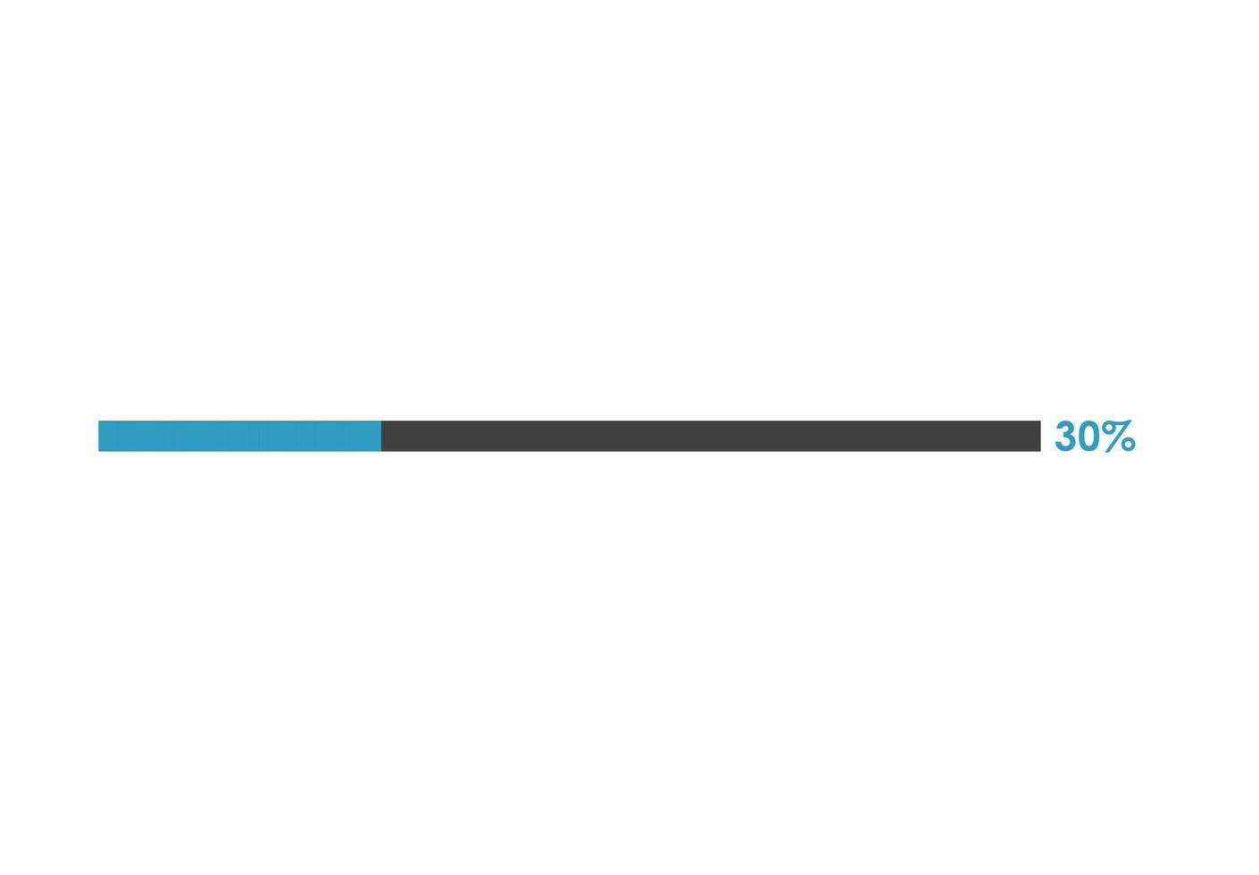 30 Percent loading icon,  Progress bar vector illustration