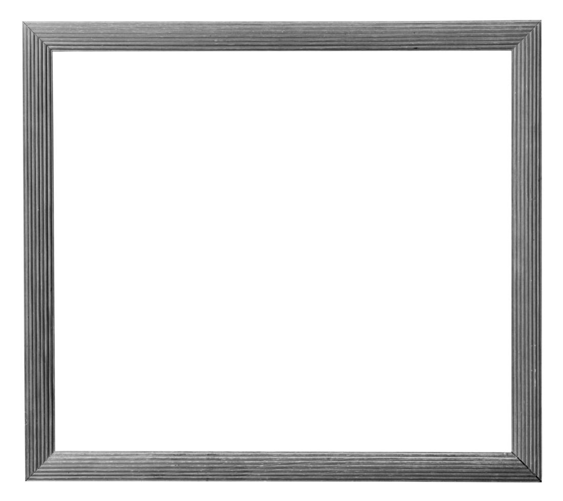 old white wood frame of photo on isolated white with clipping path.