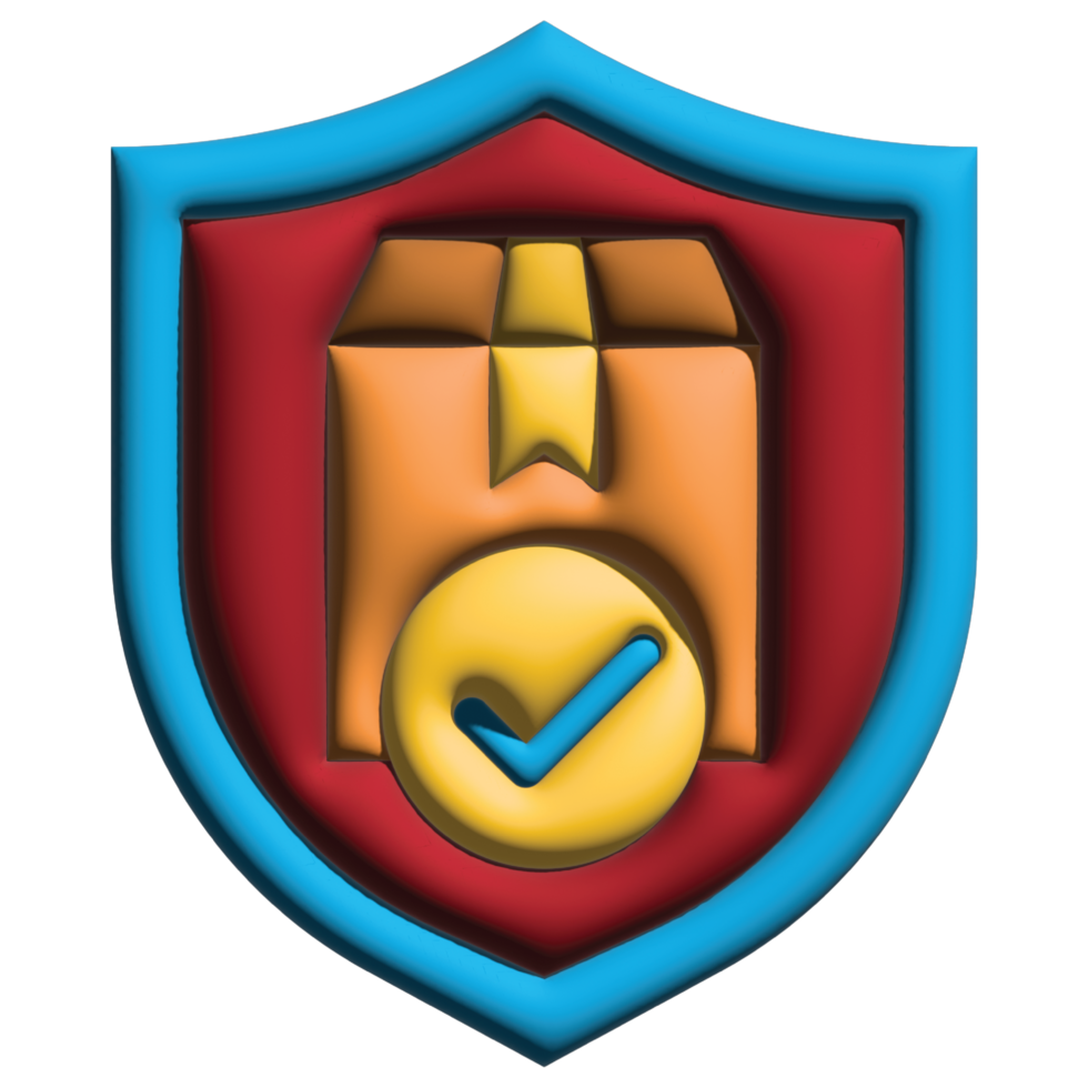 3D illustration safety in logistic png