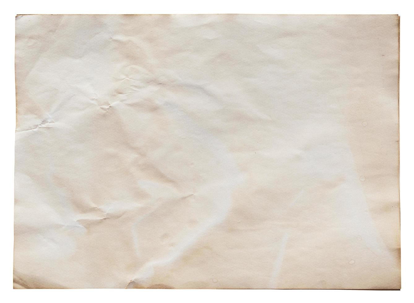 old paper on isolated with clipping path. photo