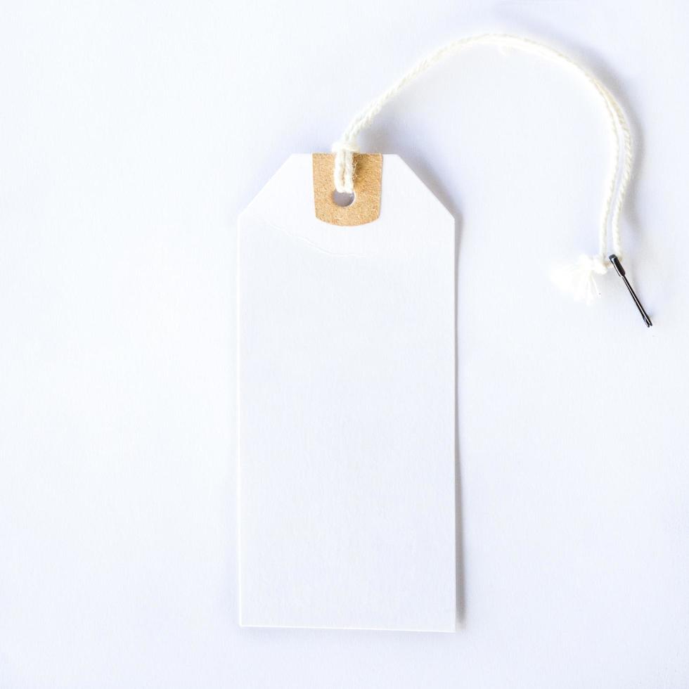 Paper tag and label on white background photo