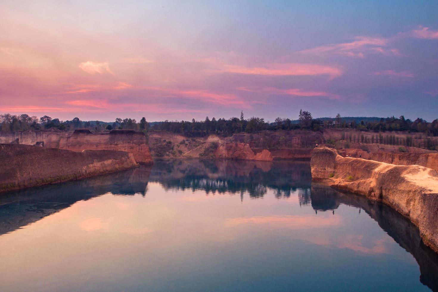 Sunset at grand canyon in Chiang mai, Thailand. photo