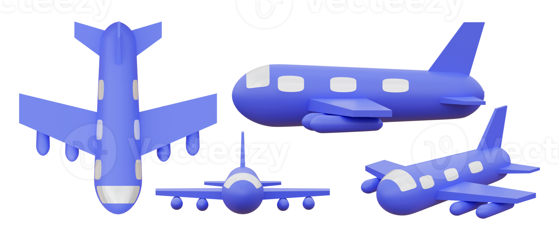 A Set Of Illustrations airplane 3d png