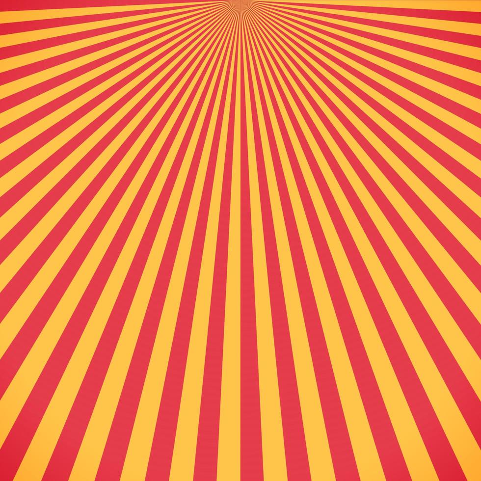 Red and yellow sunburst circle and background photo