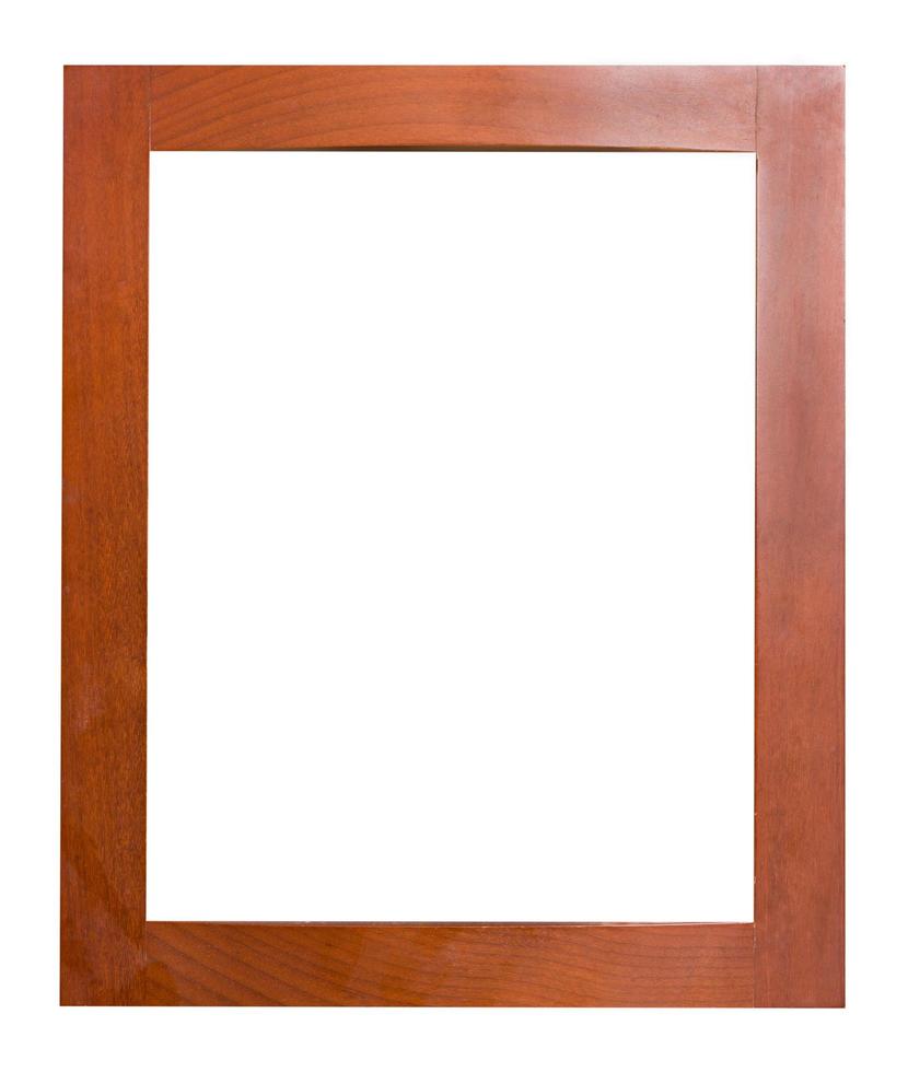 wood frame of photo on isolate white with clipping path