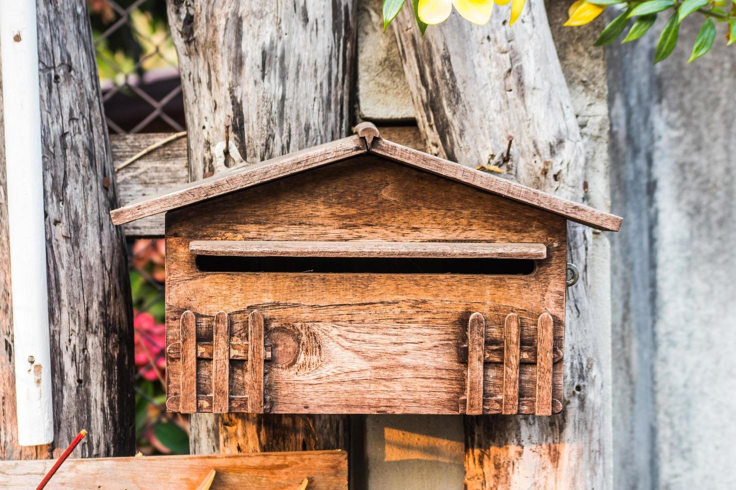 old wood mailbox photo