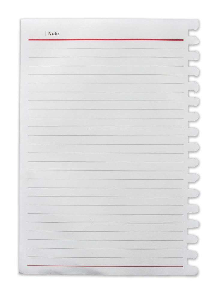 blank realistic spiral notepad notebook isolated on white photo