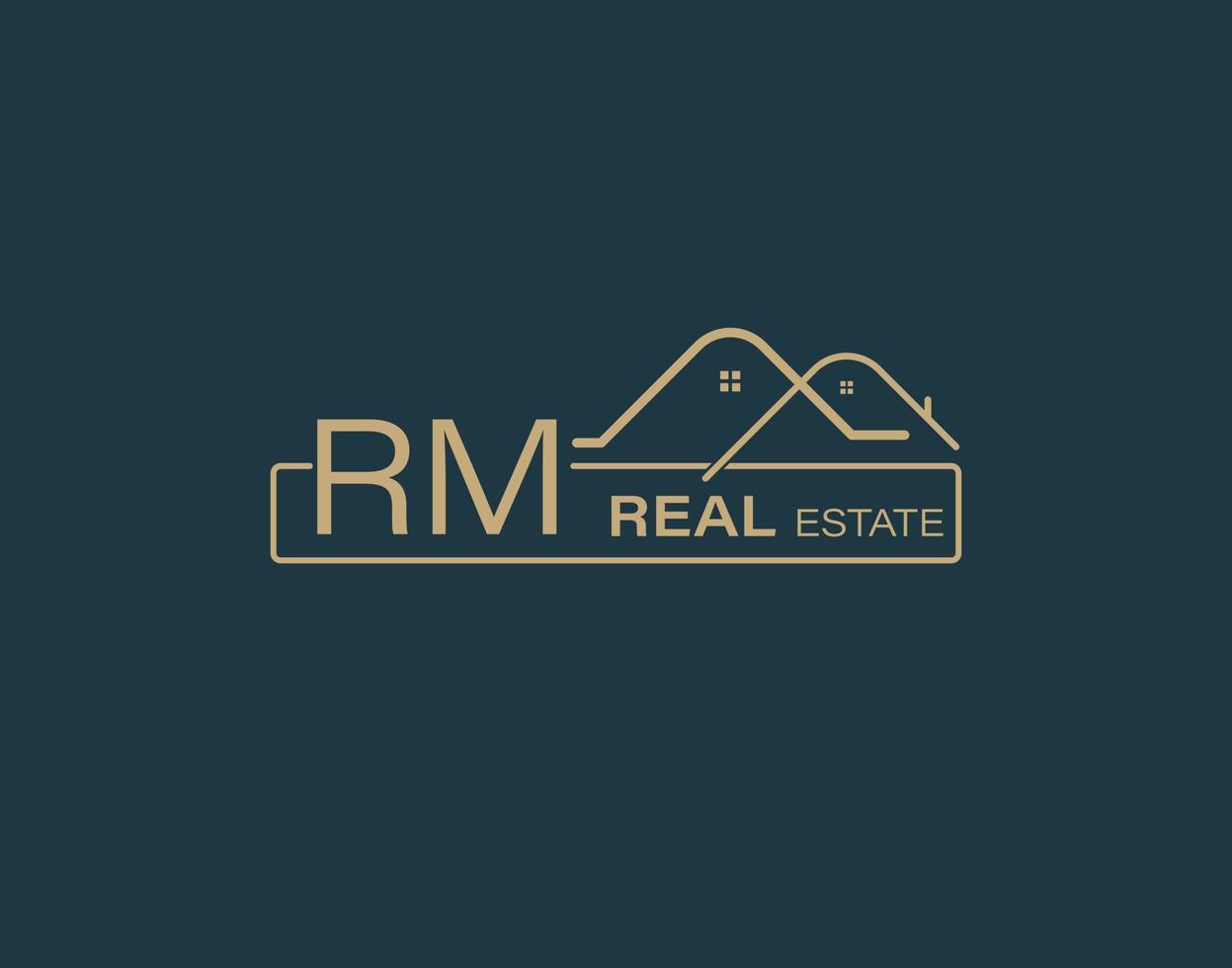 RM Real Estate Consultants Logo Design Vectors images. Luxury Real