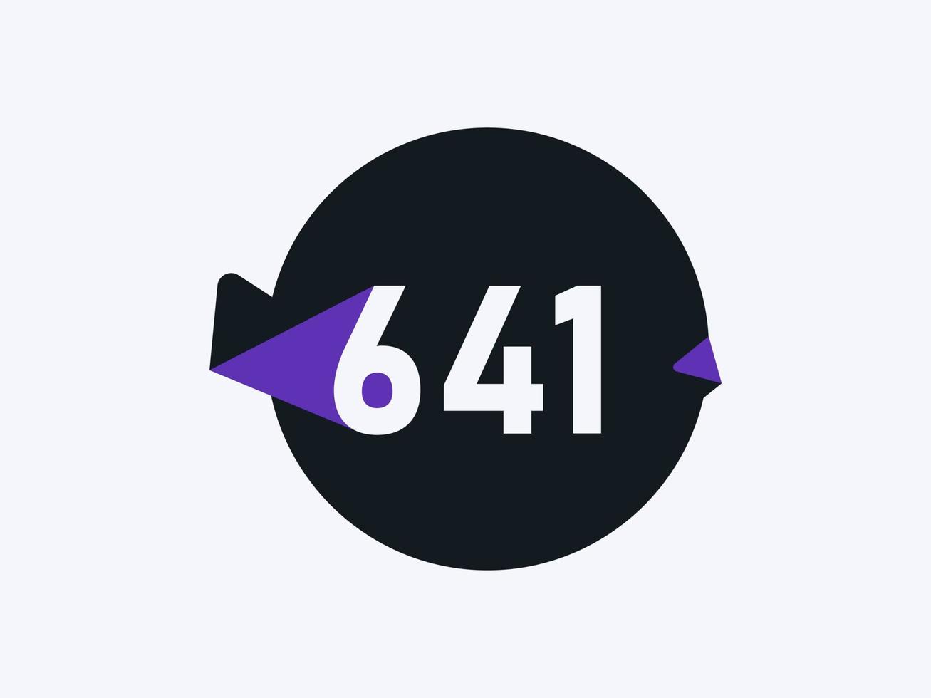 641 número logo icono diseño vector imagen. número logo icono diseño vector imagen
