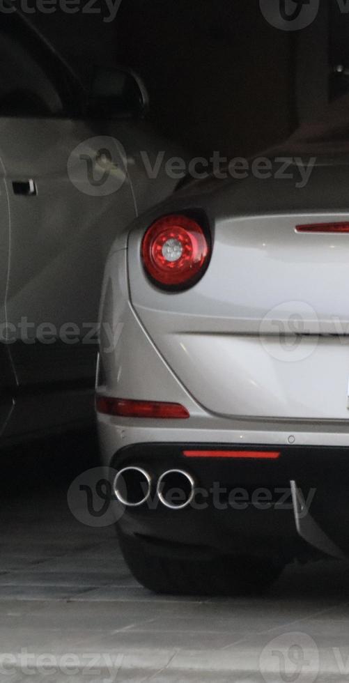 luxury sports car up close in detail brandless photo