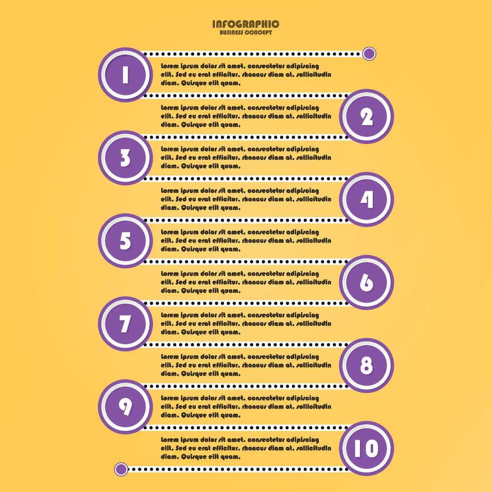 infografía con 10 pasos, procesos u opciones. vector