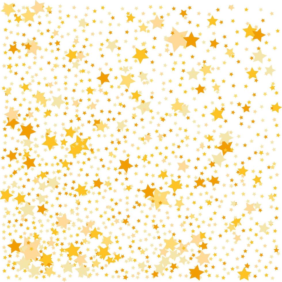 Gold stars decoration on white background vector