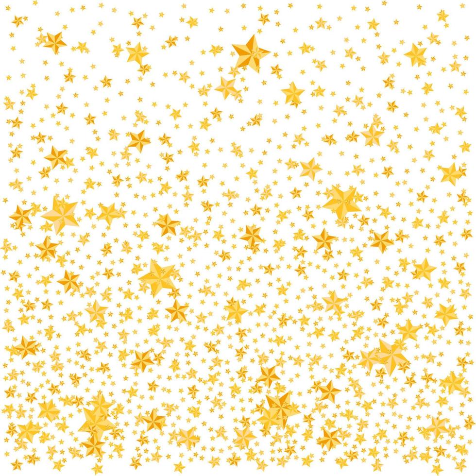 Gold stars confetti. Decoration for celebration. Vector illustration