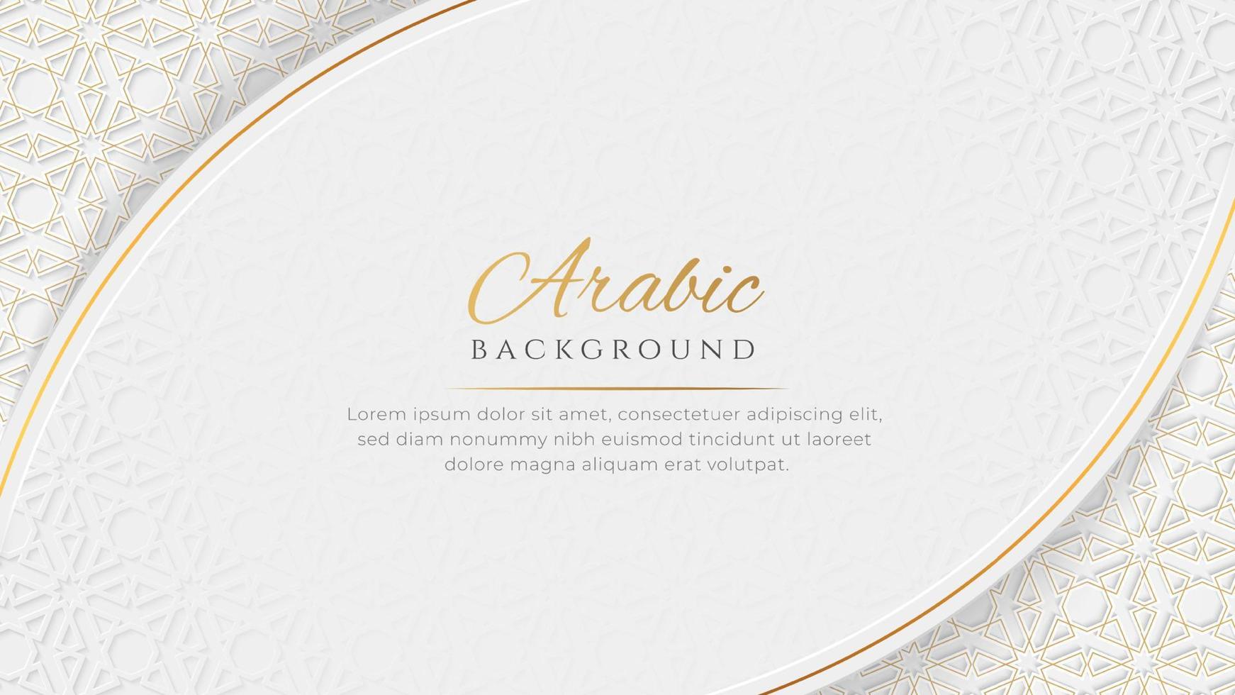 Arabic elegant luxury ornamental islamic background with islamic pattern decorative vector