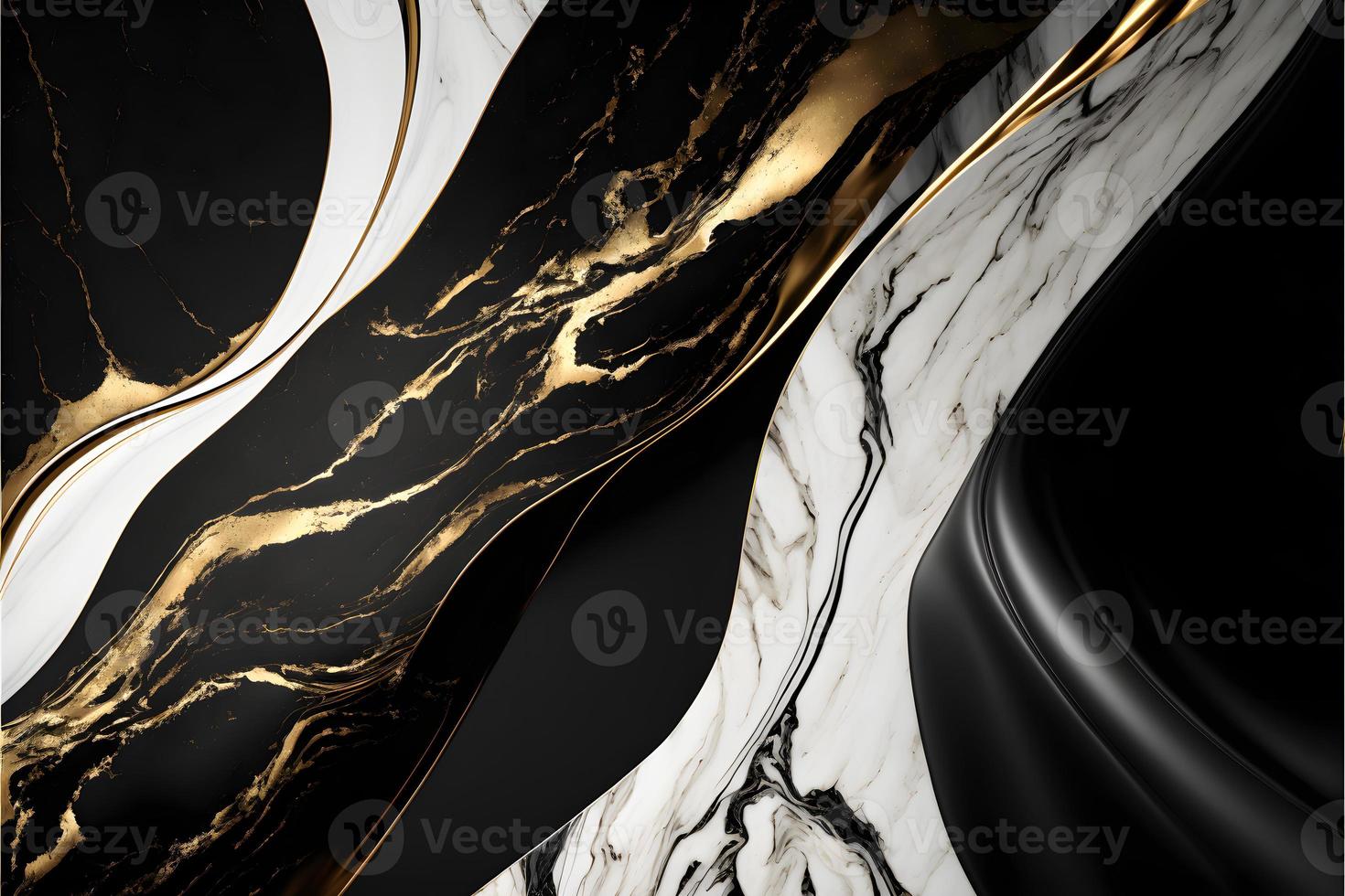 Elegant black, white, and gold marble background texture for use in design projects photo