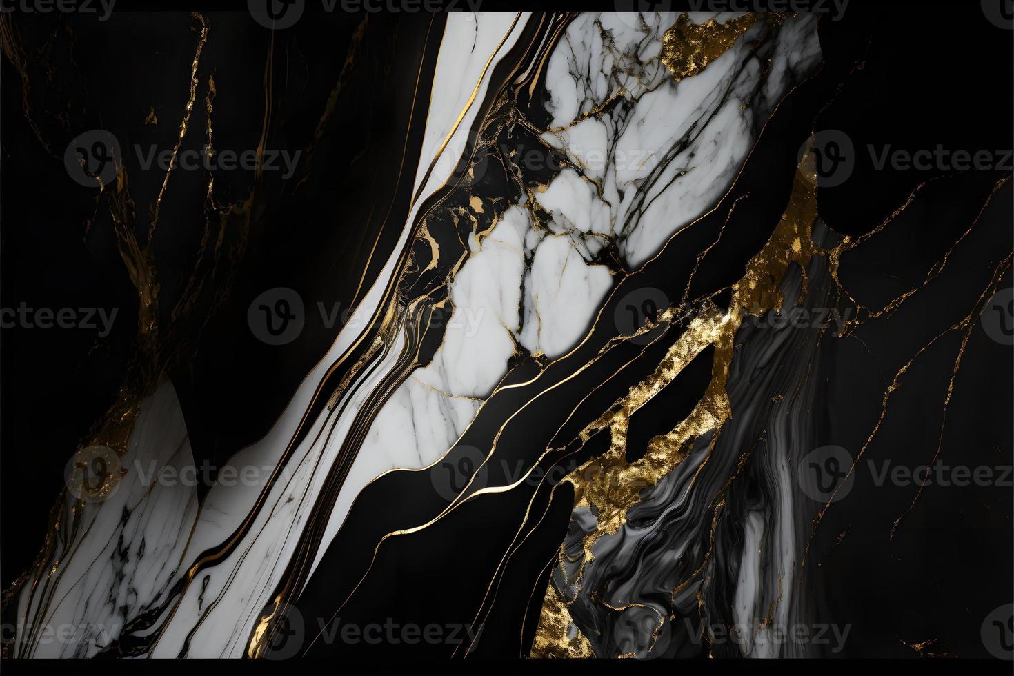 Elegant black, white, and gold marble background texture for use in design projects photo