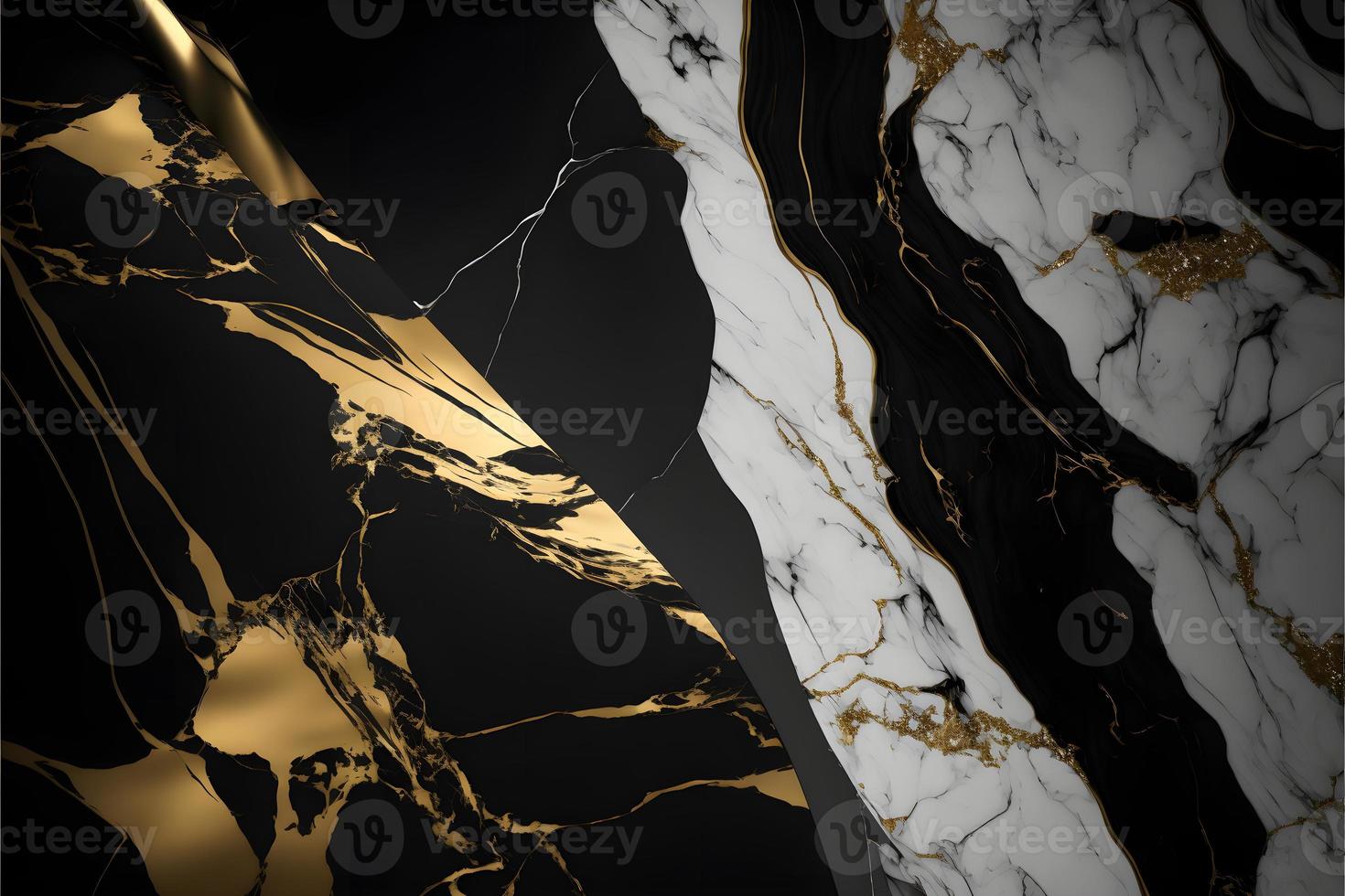 Elegant black, white, and gold marble background texture for use in design projects photo
