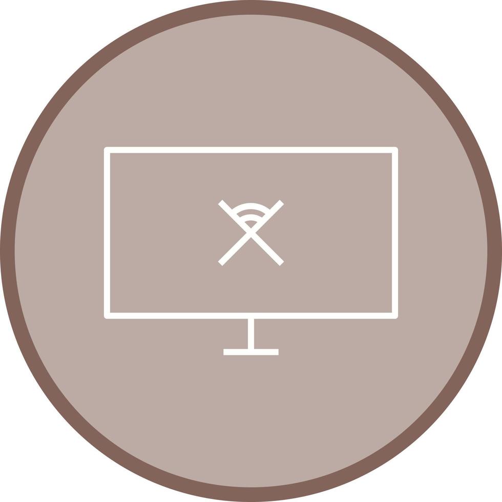 Unique Disconnected Network Vector Icon