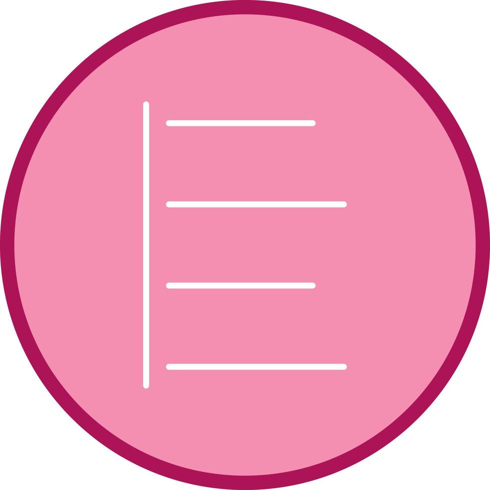Unique Left Align Vector Icon