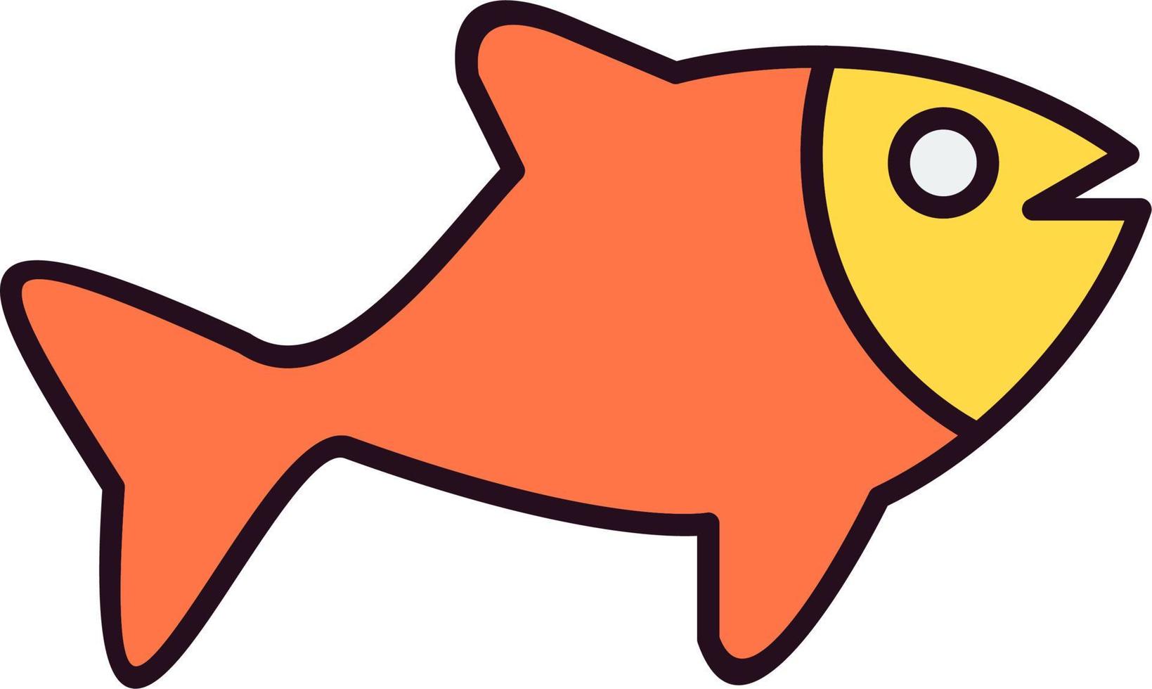 icono de vector de pescado