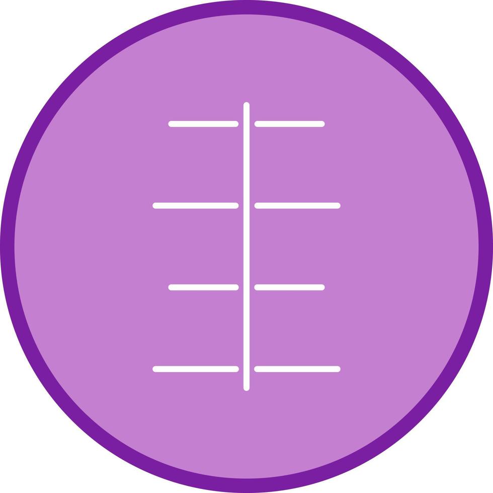 Unique Center Align Vector Icon