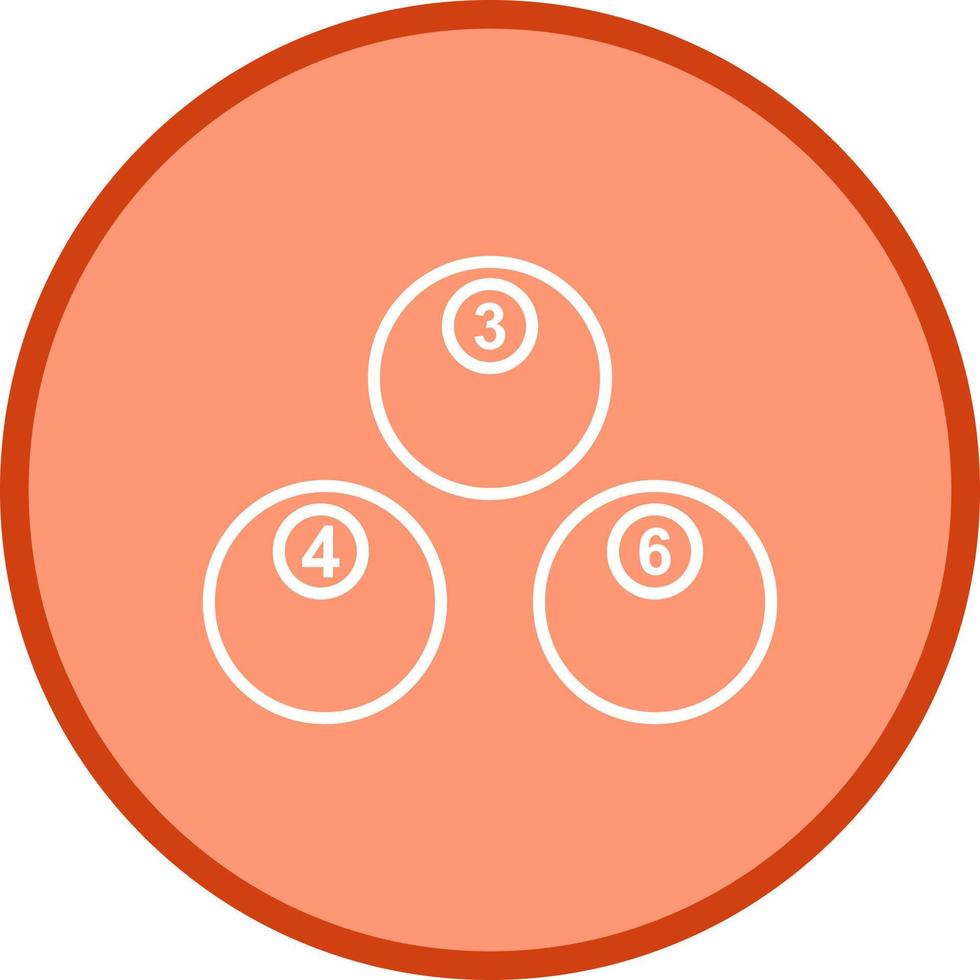 Unique Snooker Balls Vector Icon