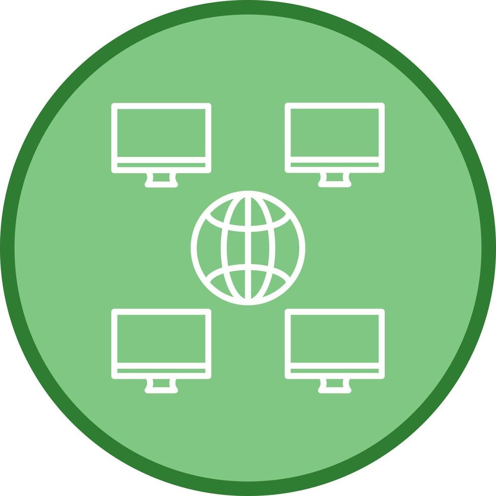 Unique Company Network Vector Icon