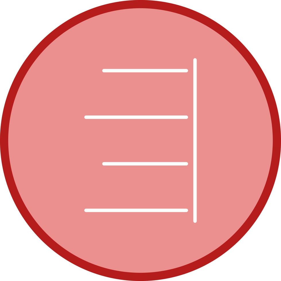 Unique Right Align Vector Icon