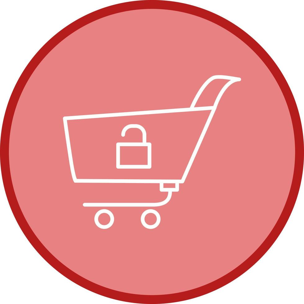 Unique Unlock Cart Vector Icon