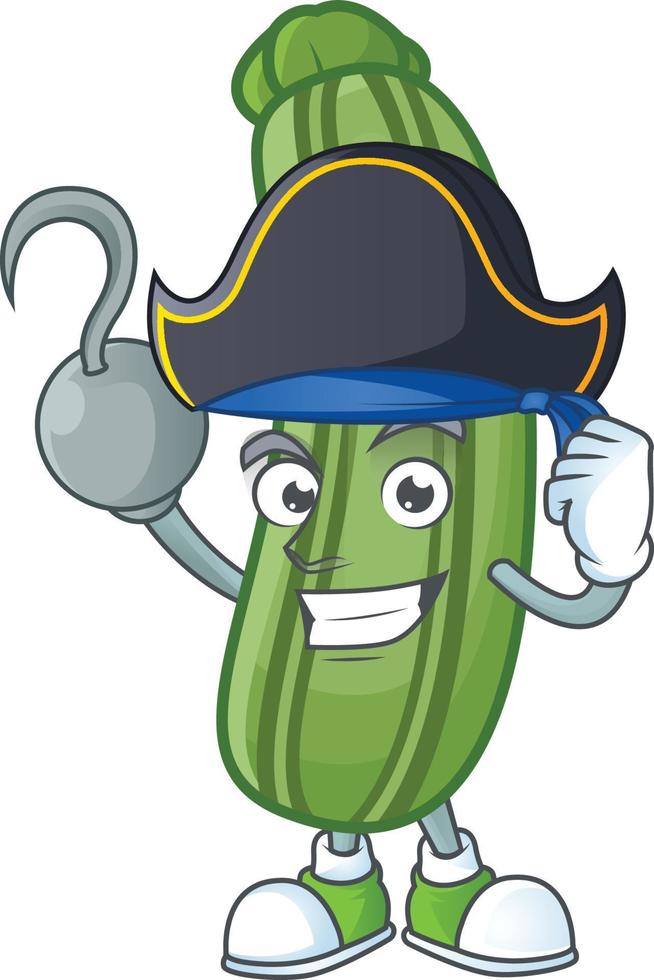 Zucchini cartoon character style vector
