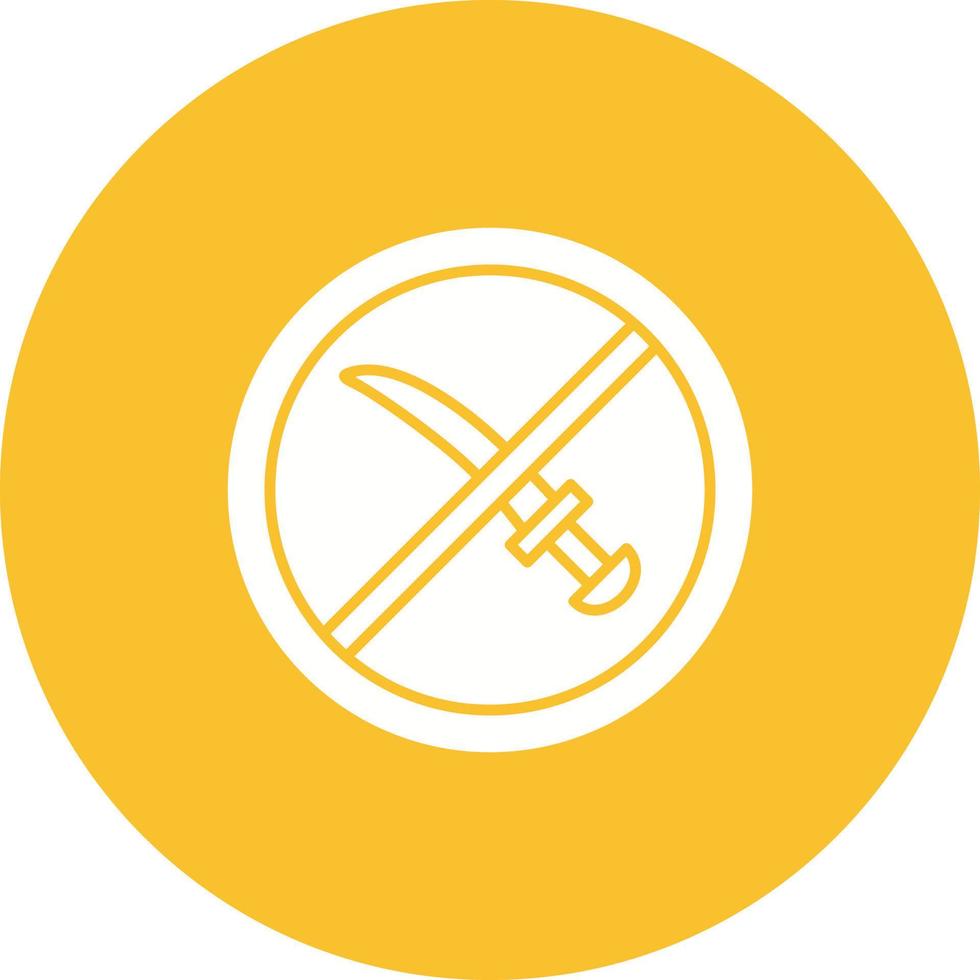 No Weapons Vector Icon