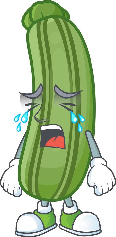 Zucchini cartoon character style vector