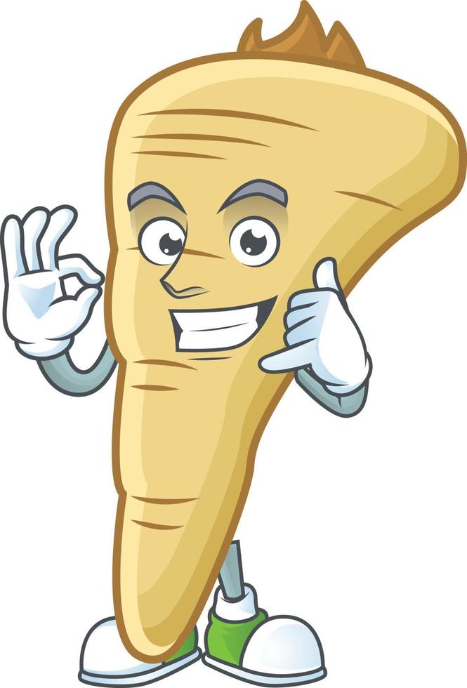 Parsnip cartoon character vector