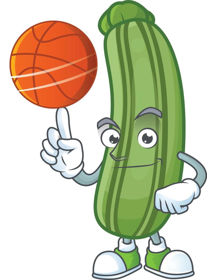 Zucchini cartoon character style vector