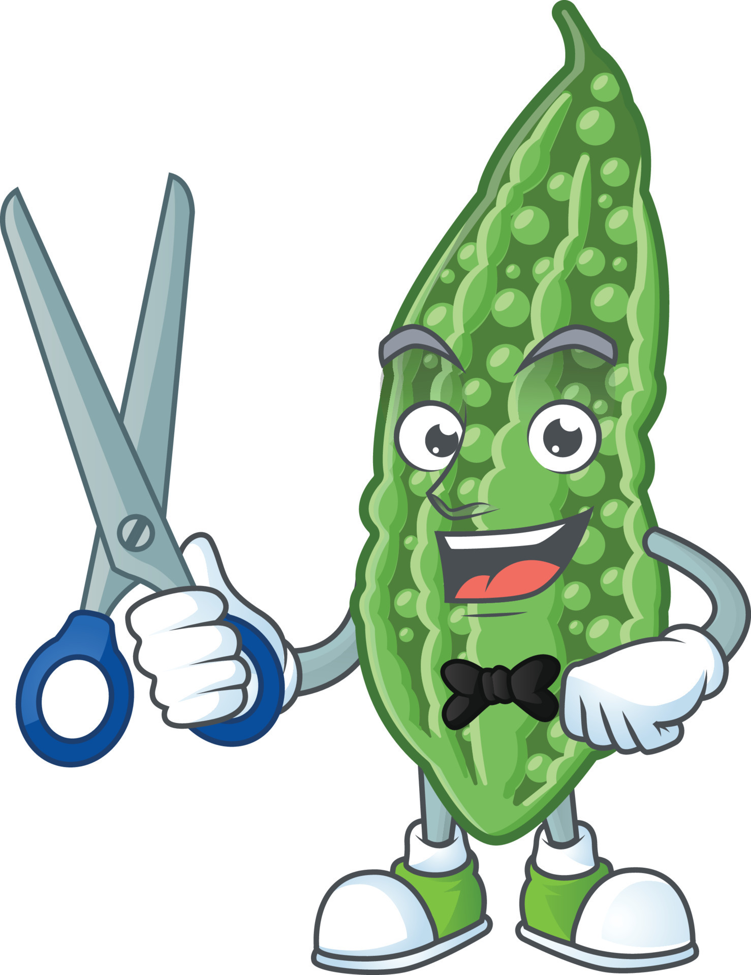 Bitter melon cartoon character 19931454 Vector Art at Vecteezy