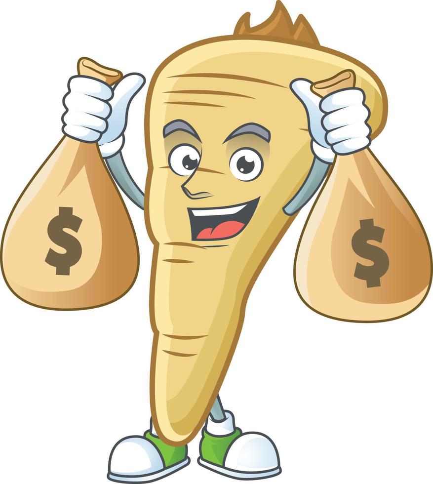 Parsnip cartoon character vector