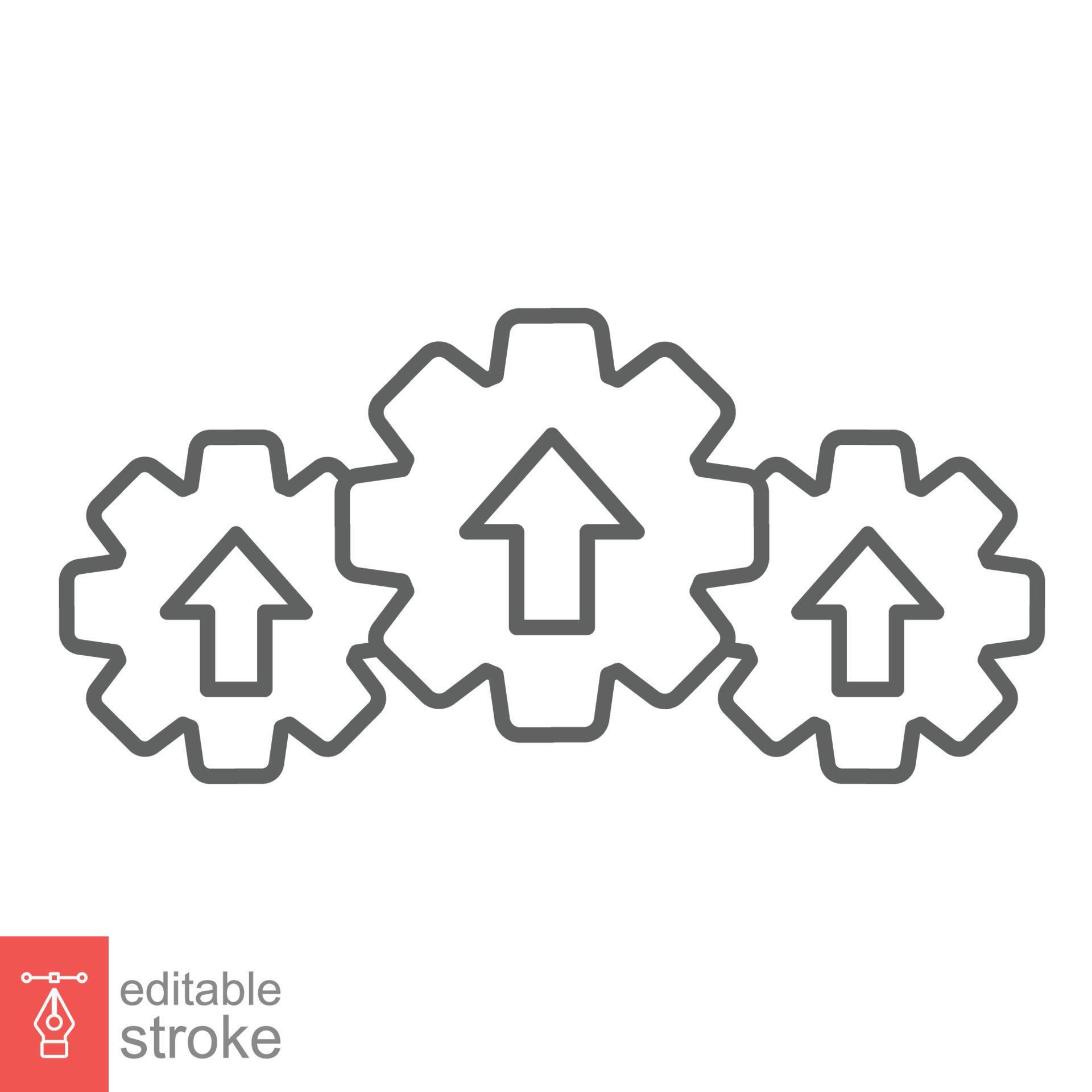 Operational excellence line icon. Simple outline style symbol. Optimize ...
