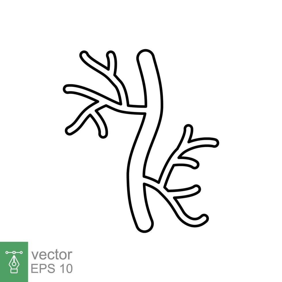 Human artery line icon. Outline style can be used for web, mobile, ui. Blood, vessel, artery, vascular, vein, cardiovascular, heart concept. Vector illustration isolated on white background. EPS 10.