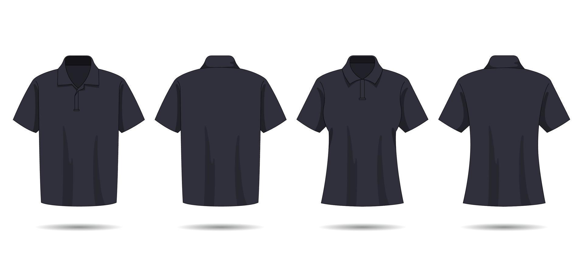 Black Polo Shirt Mockup vector