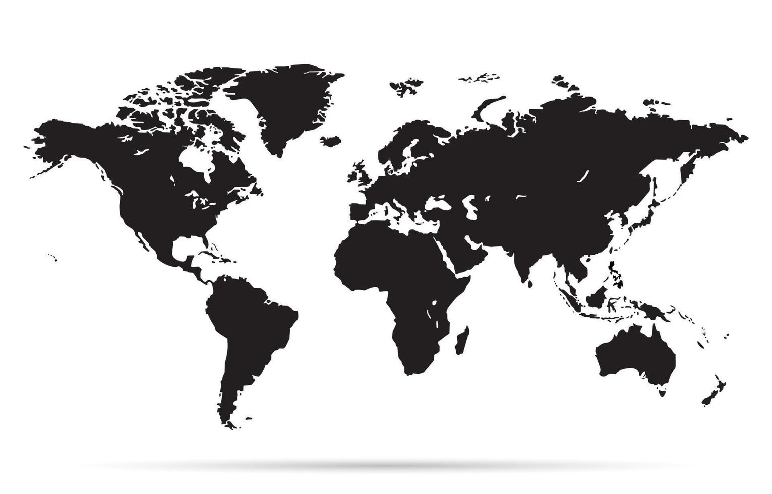 Black and White World Map vector