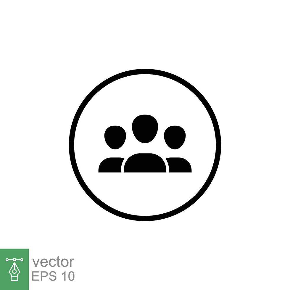 3 personas plano icono. sencillo sólido estilo. multi usuario, círculo, grupo, persona, Servicio concepto. multitud firmar símbolo diseño. vector ilustración aislado en blanco antecedentes. eps 10