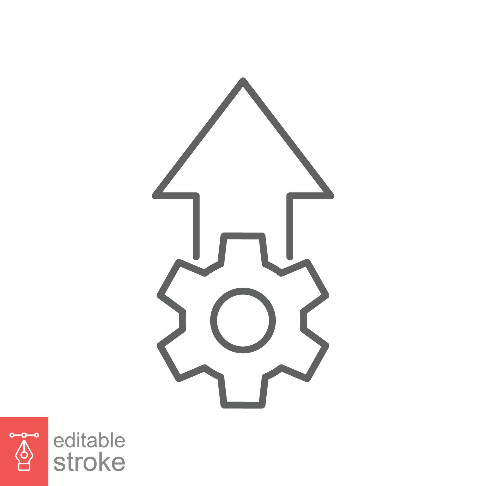 Operational excellence line icon. Simple outline style symbol. Optimize ...