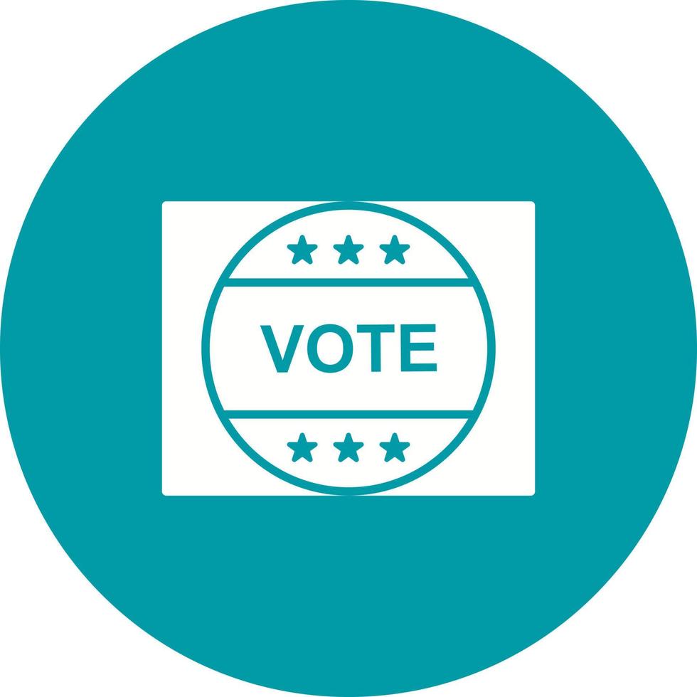 Vote Sticker Vector Icon