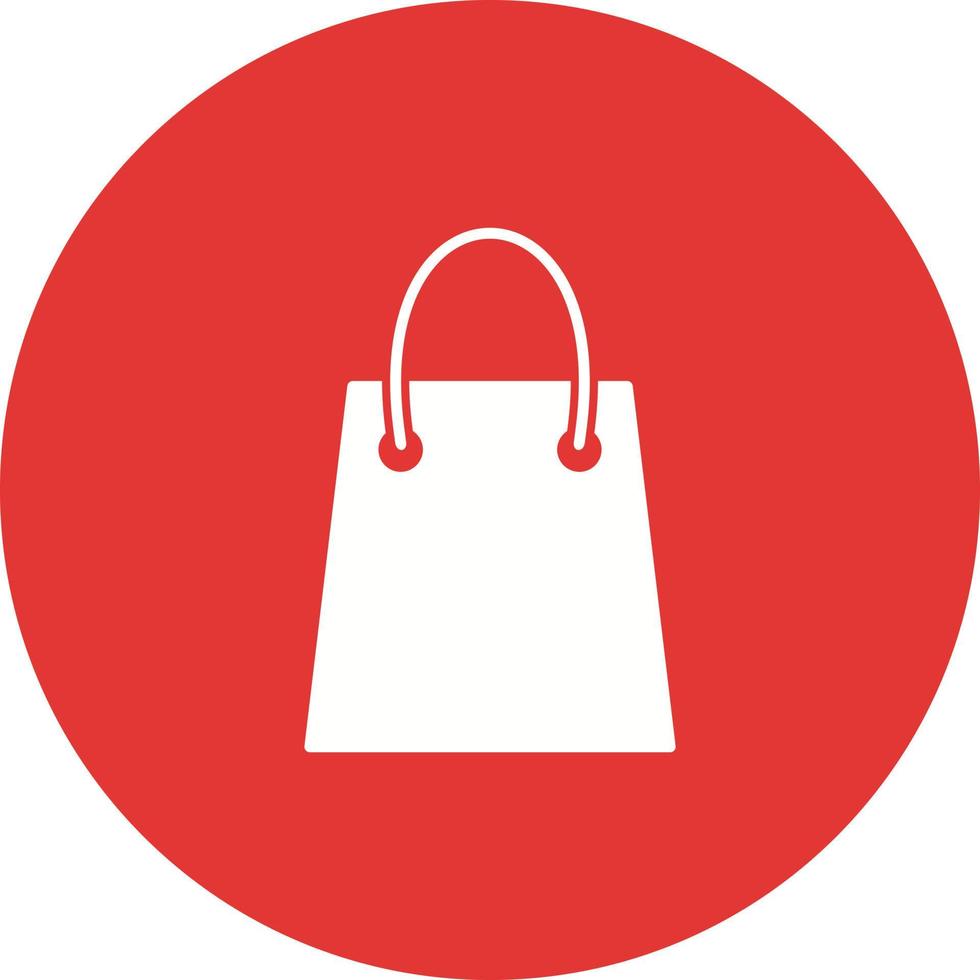 icono de vector de bolsa de compras única