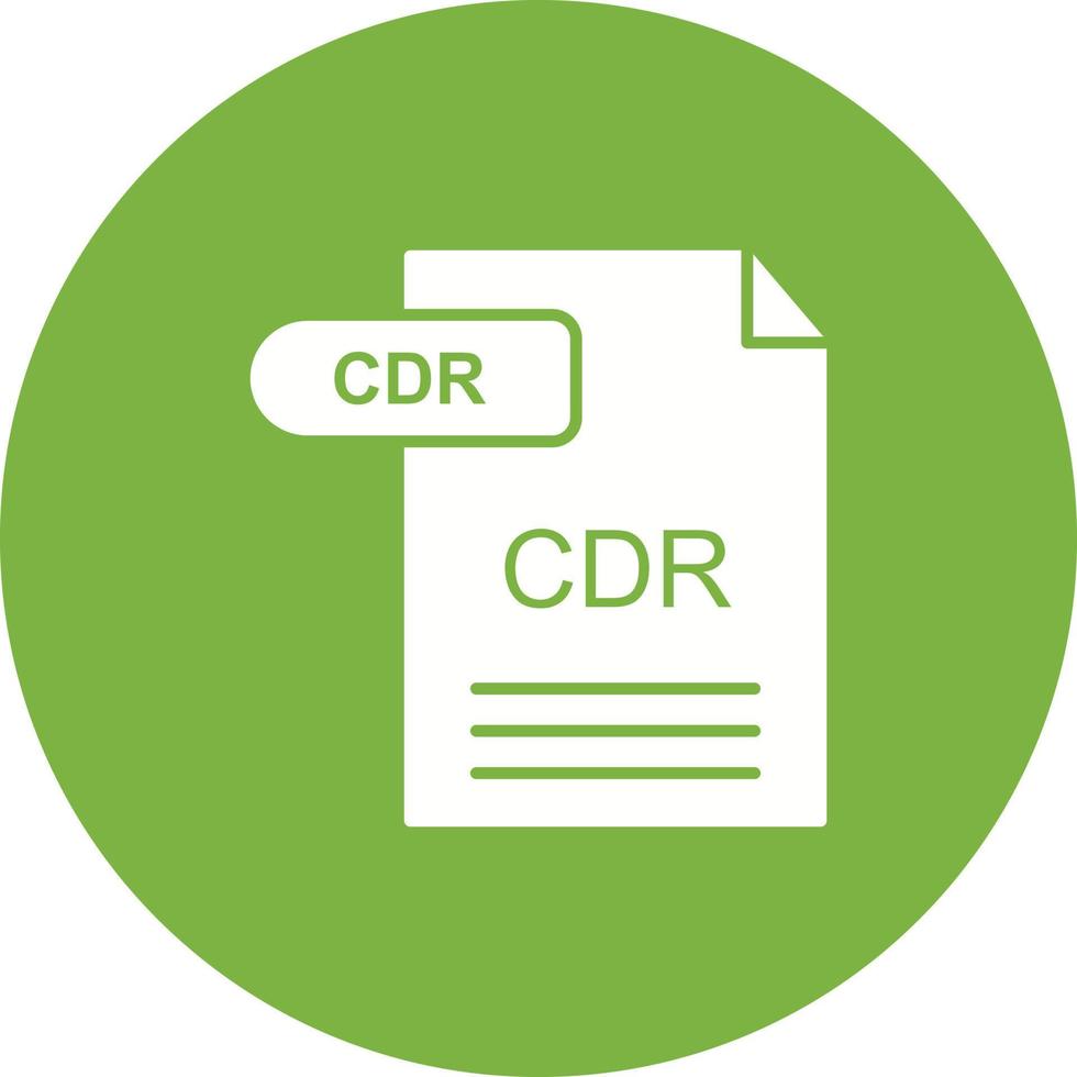 icono de vector de cdr