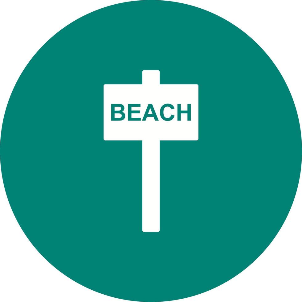 Beach Sign Vector Icon